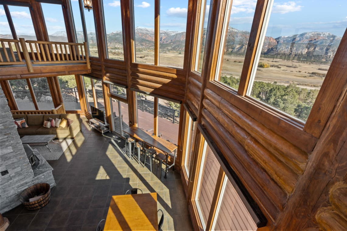 Living and dining rooms from loft