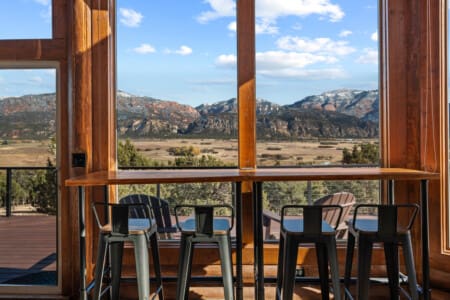Dedicated work area or overflow dining with a view!